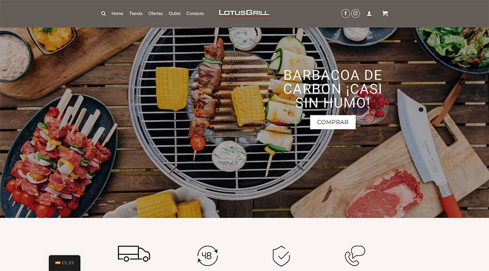 creación tienda online lotusgrill by batlle design