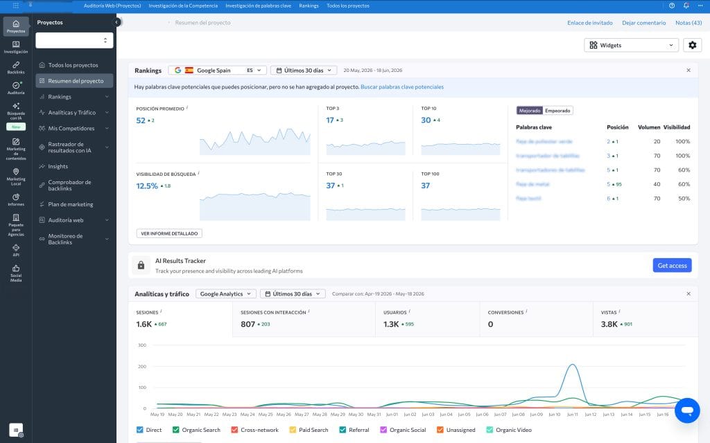 Agencia de marketing digital en Barcelona trabajando estrategia SEO y GEO para posicionamiento web